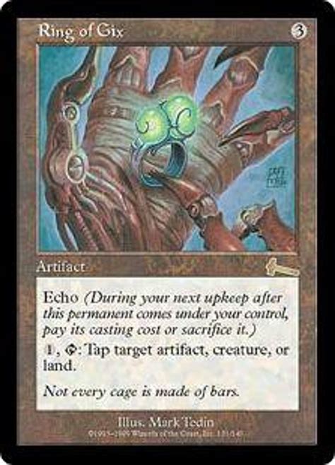 Magic The Gathering Urzas Legacy Single Card Rare Ring Of Gix 131 Toywiz