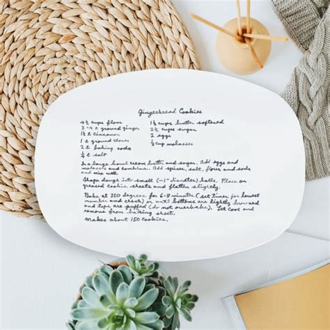 Handwritten Recipe Personalized Platter Handwritten Recipe Etsy