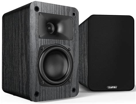 Saiyin Passive Bookshelf Speakers for Desktop Stereo or Home Theater Surround Sound, 3.5-Inch ...