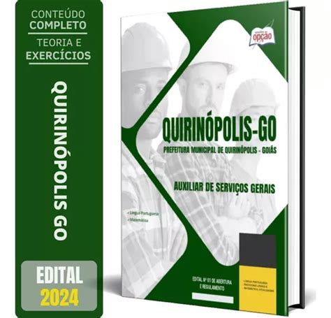 Apostila Prefeitura Quirinópolis Go 2024 Auxiliar Serviços Mercadolivre