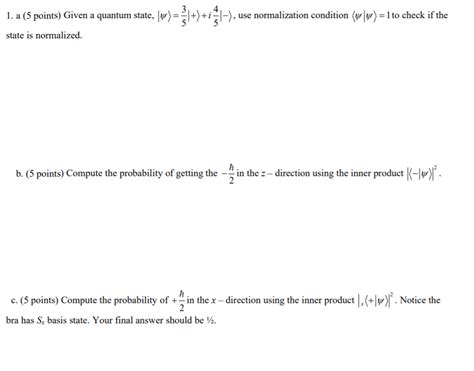 A Points Given A Quantum State Lor Chegg