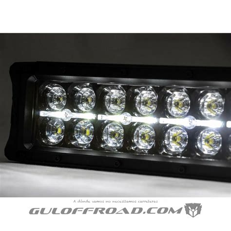 Barra De Luces Led De Doble Fila Curva Blanco Drl Serie Rough