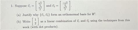 Solved Suppose Vec V 1 222222 And Vec V 2 222222 A Chegg