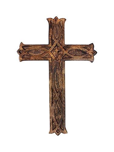 S B Arts Croix Murale Chr Tienne En Bois Faite La Main Crucifix