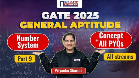 GATE 2025 Aptitude Lecture Number System P 9 General Aptitude For