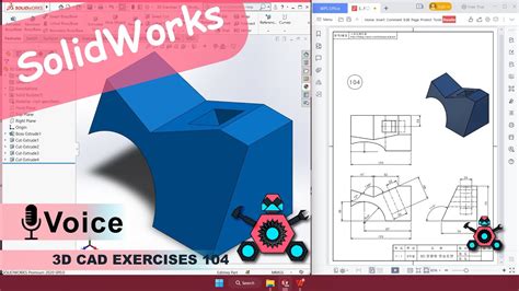 SolidWorks 3D CAD EXERCISES 104 StudyCadCam Solution Tutorial