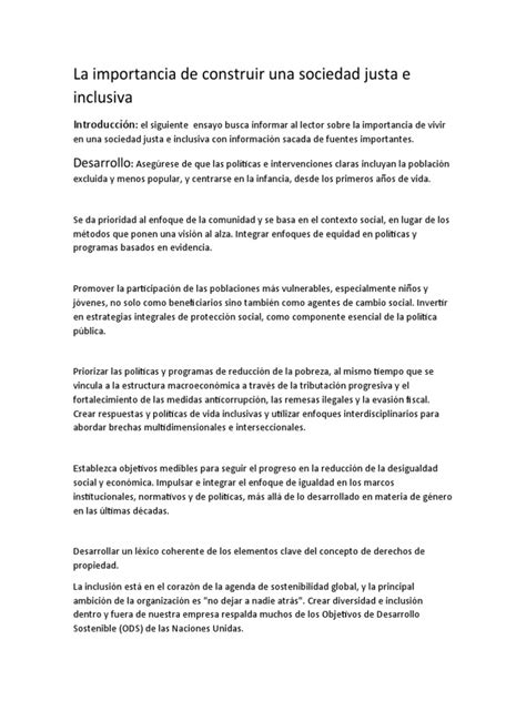 La Importancia De Construir Una Sociedad Justa E Inclusiva Docx6