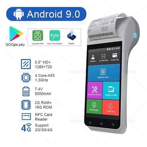 4g Handheld Pos Pda 5 5 Inch Android 9 0 Mobile Pos Terminal Thermal