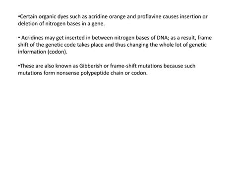 Molecular Mechanism Of Induced Mutations PPT