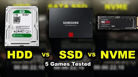 Hdd Vs Sata Ssd Vs Nvme Ssd Game Loading Times 5 Games Tested 2022 Youtube