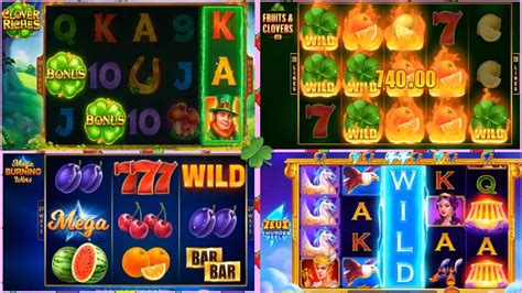 4 Slots Jouées CLOVER RICHES FRUITS CLOVER MEGA BURNING WINW