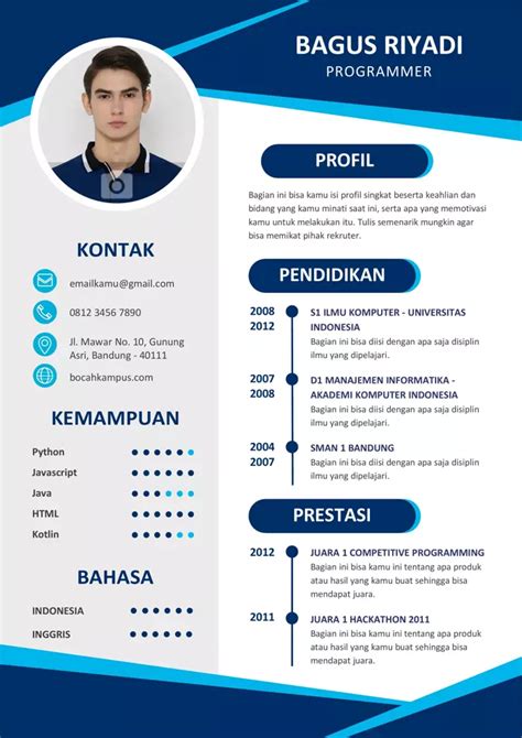 Detail Contoh Cv Yang Menarik Dan Benar Koleksi Nomer