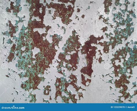 Weathered Rusty Metal Texture With Old Paint Stock Photo Image Of