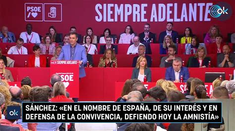 Sánchez En el nombre de España de su interés y en defensa de la