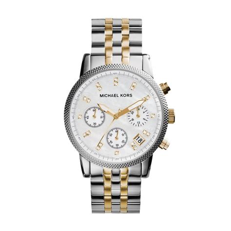 Venta Reloj Michael Kors Hombre Dorado Con Piedras En Stock