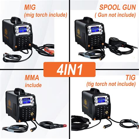 5in1 Mig Welder 200a Mig Arc Tig Igbt Welding Machine Weld Aluminum