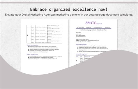 Digital Marketing Agency Social Media Content Plan Template in Word ...