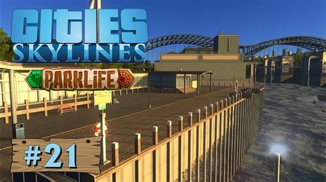 Cities Skylines Parklife 21 Fährbetrieb auf dem Kanal Let s Play