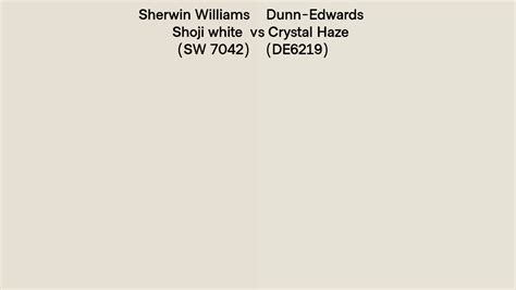 Sherwin Williams Shoji White Sw 7042 Vs Dunn Edwards Crystal Haze De6219 Side By Side Comparison