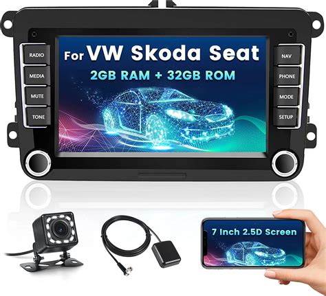 Android Radio Coche 7 2G 32G Para VW Golf 6 Passat 2 DIN Pantalla