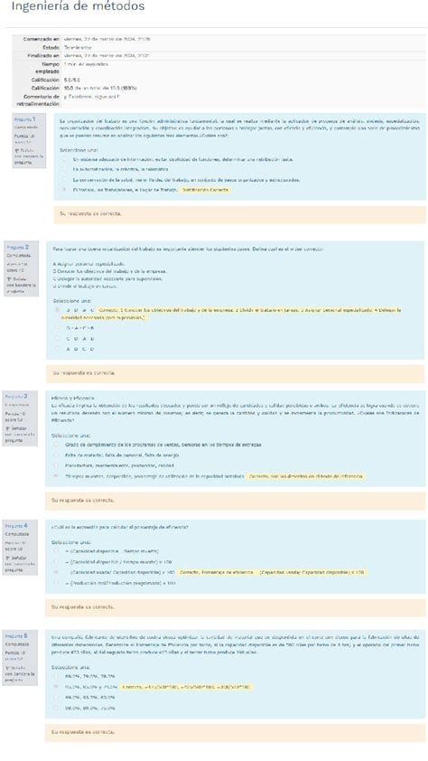 Puntos Extra Autocalificable Ingenieria De Metodos Studocu