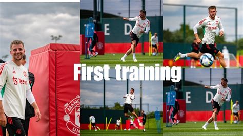 Manchester United S Training Session Including Mason Mount Lisandro