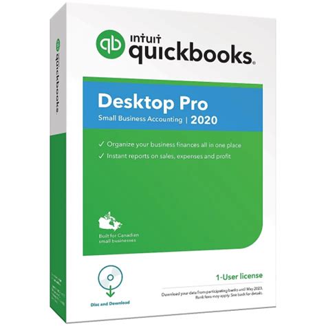 Intuit QuickBooks Desktop Pro 2020 Canadian Version Outright Purchase