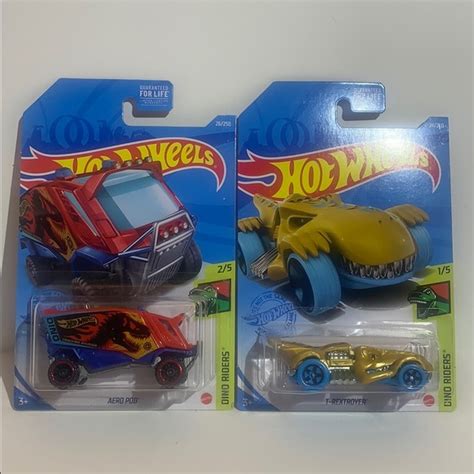 Mattel Toys Hot Wheels Dino Riders Bundle Aeropod Trextrover Poshmark