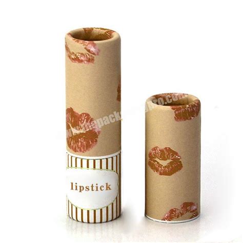 Custom Eco Friendly Printed Brown Paper Craft Lip Balm Tube Paper Tube For Lip Balm