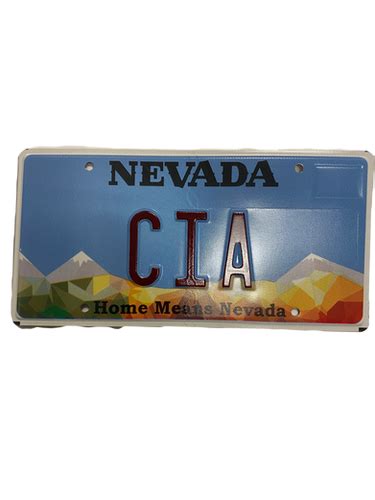 Cia Metal License Plate Area 51