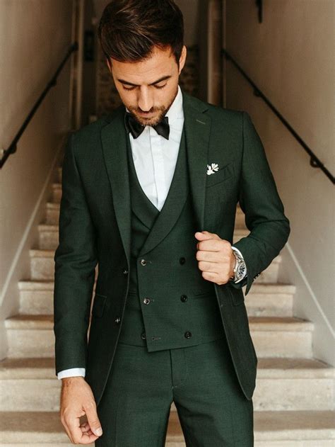 Deep Emerald Green Suit Vest And Pant Green Wedding Suit Dark Green Wedding Wedding Suits Groom