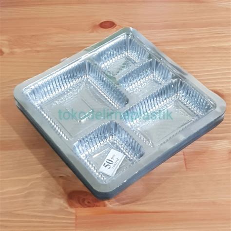 Jual Mika Sekat 5 Dus Box Nasi Isi 25pcs Kotak Nasi Ukuran 20x20cm