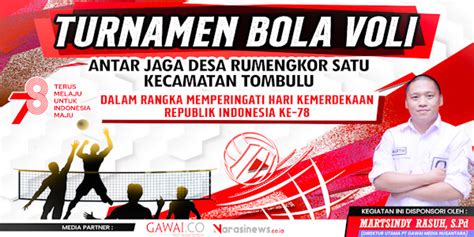 Turnamen Bola Voli Ramaikan Kemeriahan Jelang HUT RI Di Desa Rumengkor