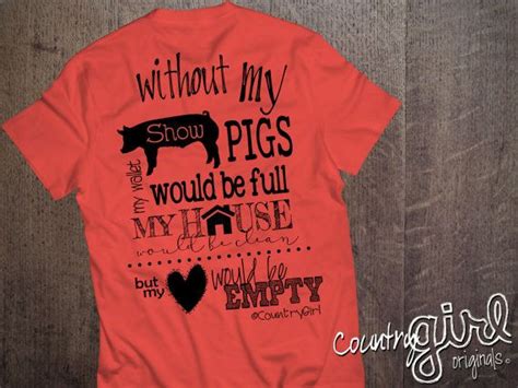 Without My Show Pigs Graphic Tee Stockshow T Shirt Farm T Shirt