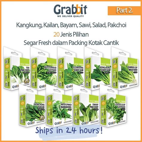 Grabbit Vegetables Seeds Fruits Seeds P Biji Benih Sayur Buah