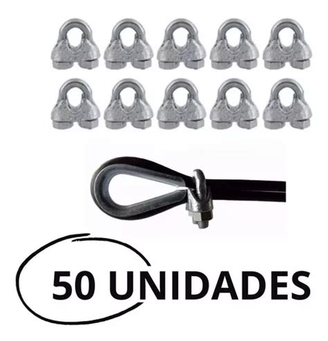 Kit 50 Unidades Clips Grampo P Cabo De Aço Academia 1 8 MercadoLivre