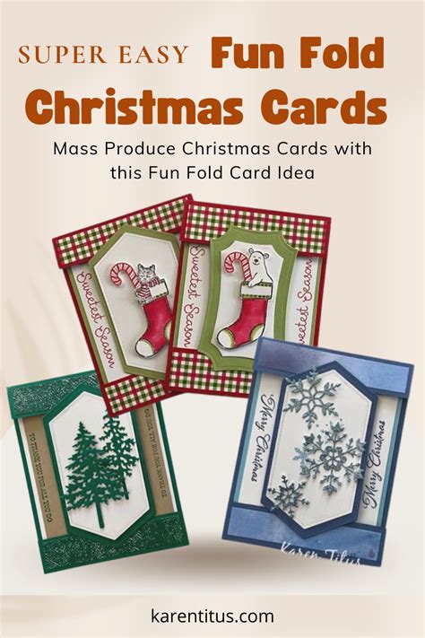 Easy Fun Fold Card Idea For Christmas Cards