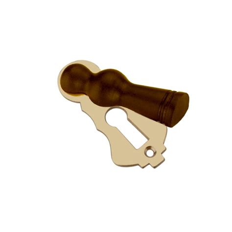 Rosewood Lady Escutcheon SPIRA BRASS