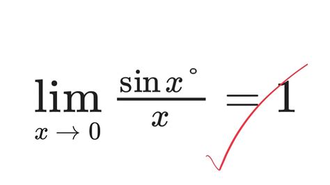 【引っかかる人続出？！】limx→0sinx°x の極限 1ではありません！【高校数学】 Youtube