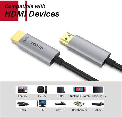 【送料無料】 Dtech 配管用 着脱式 光ファイバーhdmiケーブル 10m Hdmi タイプa タイプd 4k 60hz ハイスピード 1