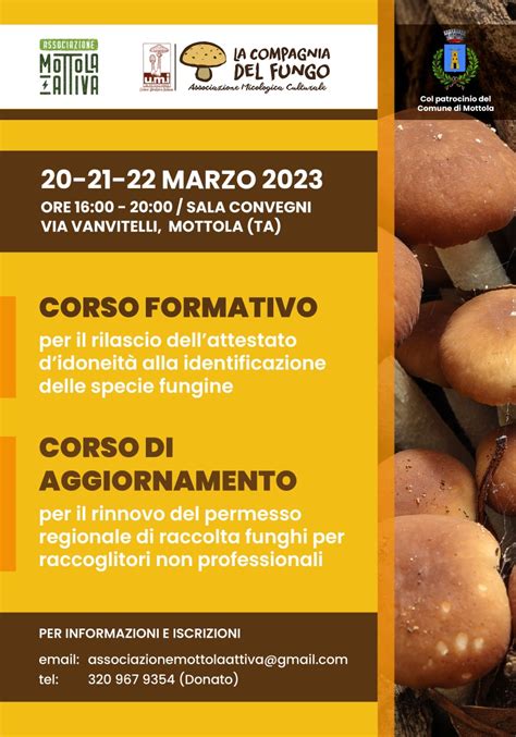 Corso Micologico Per La Raccolta Dei Funghi CSV Taranto