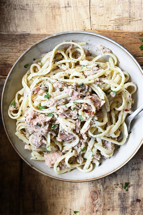 Super Easy Canned Tuna Pasta Serving Dumplings