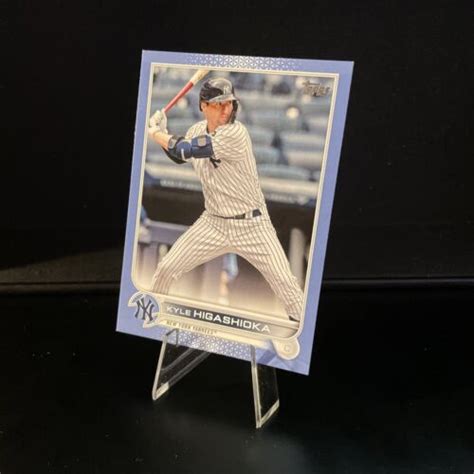 Kyle Higashioka 2022 Topps Series 1 Fathers Day Blue Parallel 50