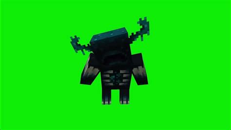 Minecraft Warden Animation Greenscreen Free Youtube