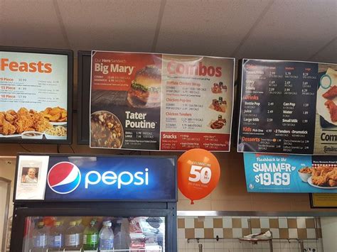 Menu at Mary Brown's Chicken fast food, Bowmanville