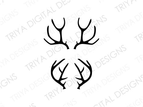 Antlers Svg Cut File Deer Antlers Doe Buck Fawn Reindeer Etsy