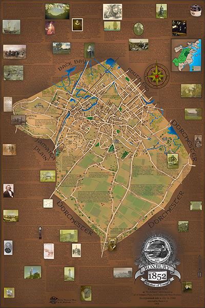 Quality Historical Maps By Ed Mccarthy Roxbury 1852
