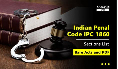 Indian Penal Code IPC 1860 Sections List Bare Acts And PDF