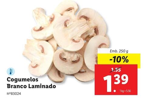 Promoção Cogumelos Branco Laminado Emb 250 g em Lidl