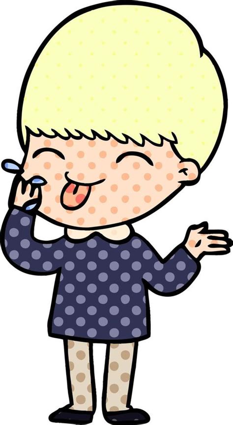 Cartoon Boy Sticking Out Tongue Vector Art At Vecteezy